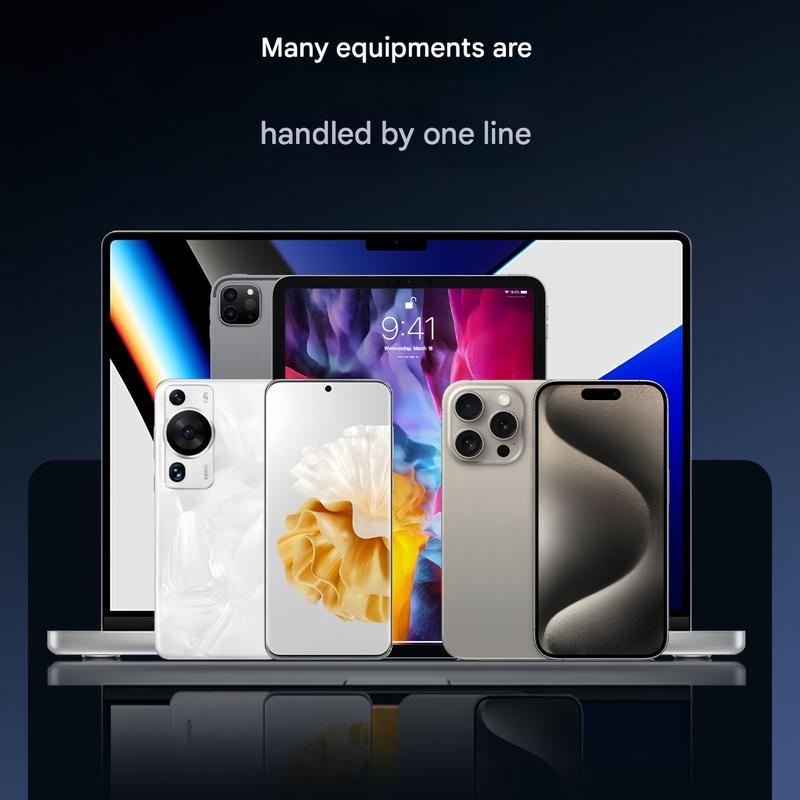 basemo 240W 2-in-1 Fast Charging Cable with Built-In Invisible Stand (Black)